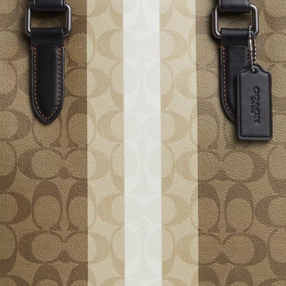 NWT！COACH GRAHAM STRUCTURED TOTE IN BLOCKED SIGNATURE CANVAS （COACH CQ037） - Picture 8 of 9